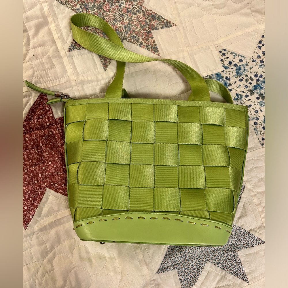Lime Green Seatbelt Purse